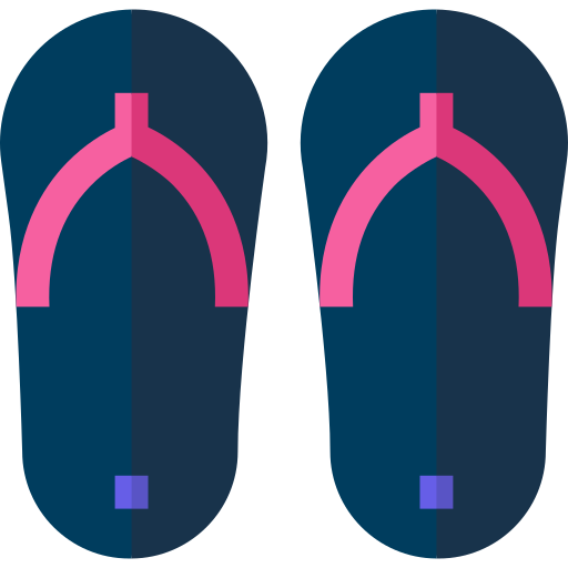 Flip flops Basic Straight Flat icon