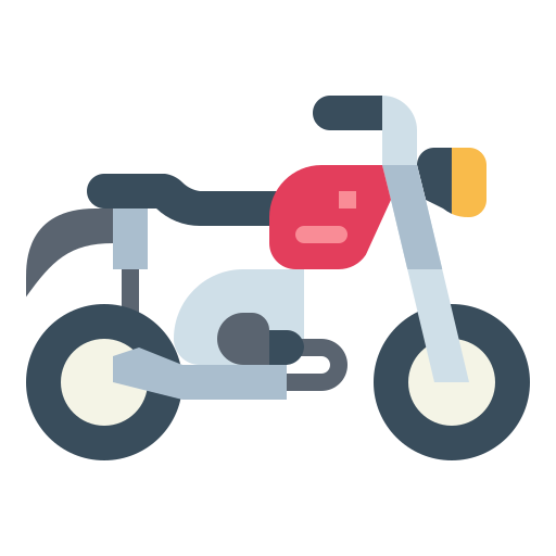 motorfiets Smalllikeart Flat icoon