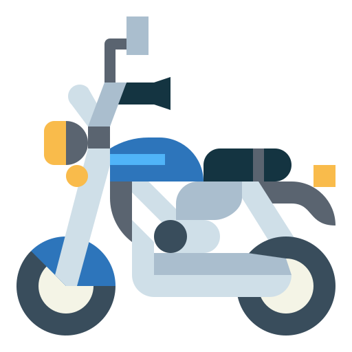 Motorcycle Smalllikeart Flat icon