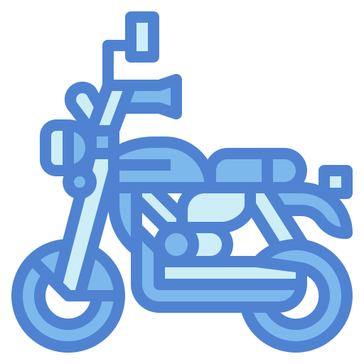 motocicleta Generic Blue Ícone