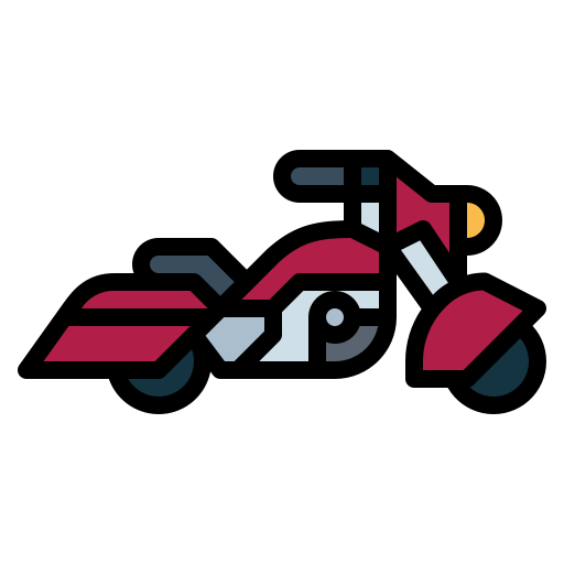 motocicleta Smalllikeart Lineal Color icono