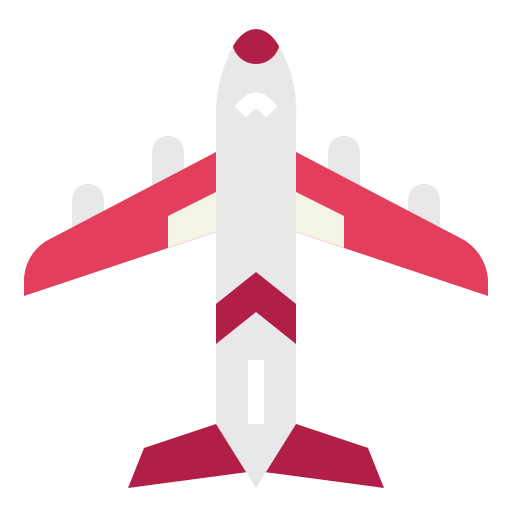 Airplane Smalllikeart Flat icon
