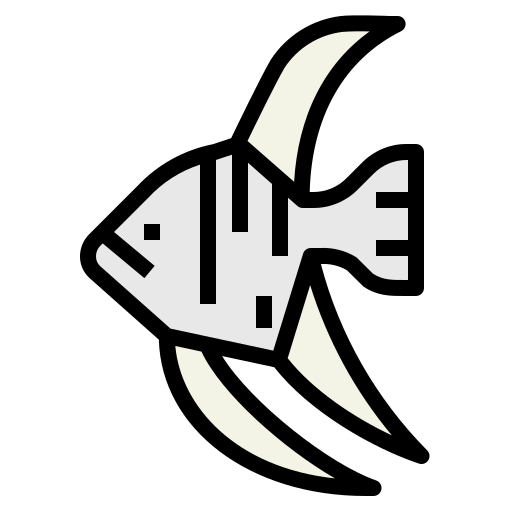 pesce angelo Smalllikeart Lineal Color icona