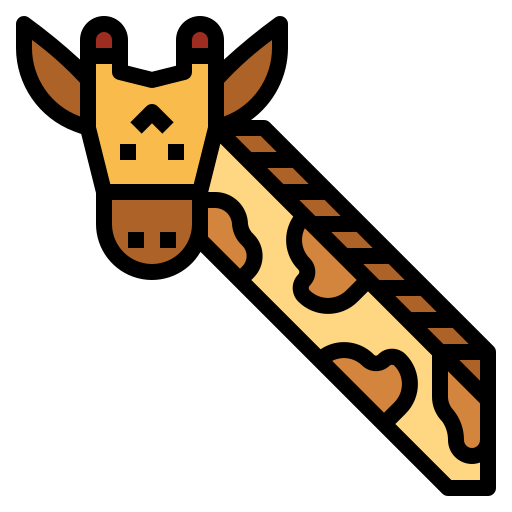 jirafa Smalllikeart Lineal Color icono