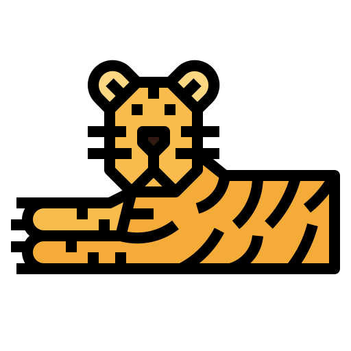 tygrys Smalllikeart Lineal Color ikona