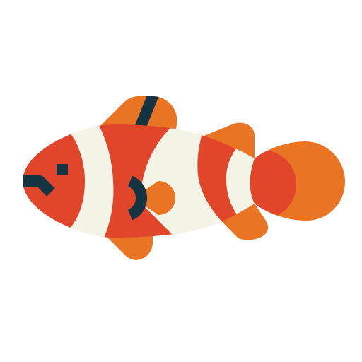 poisson clown Smalllikeart Flat Icône
