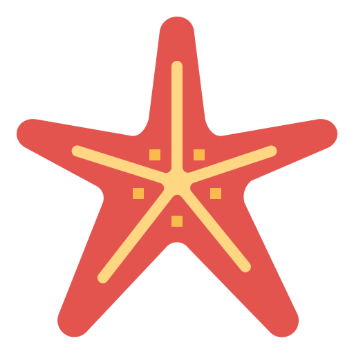 estrella de mar Smalllikeart Flat icono