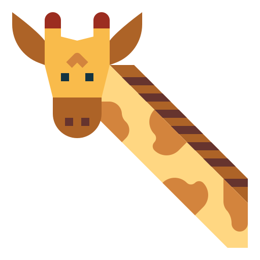 Giraffe Smalllikeart Flat icon