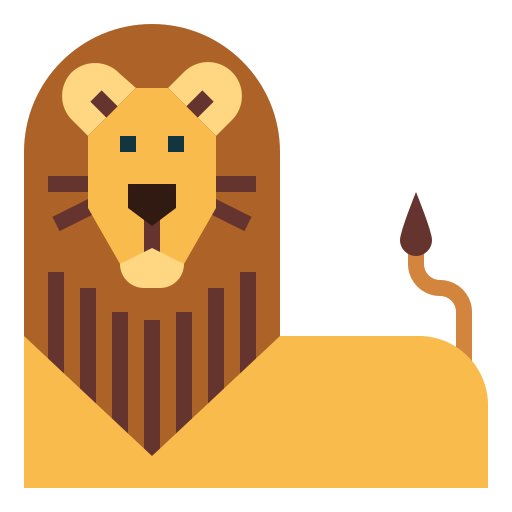 Lion Smalllikeart Flat icon