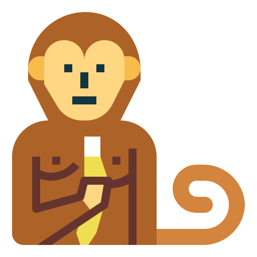 scimmia Smalllikeart Flat icona