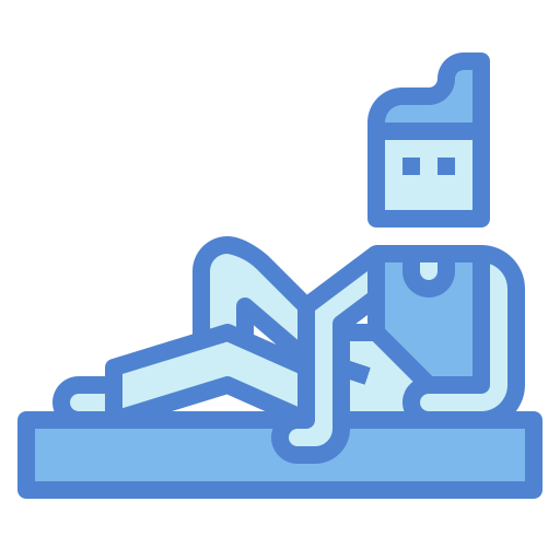 Yoga pose Generic Blue icon