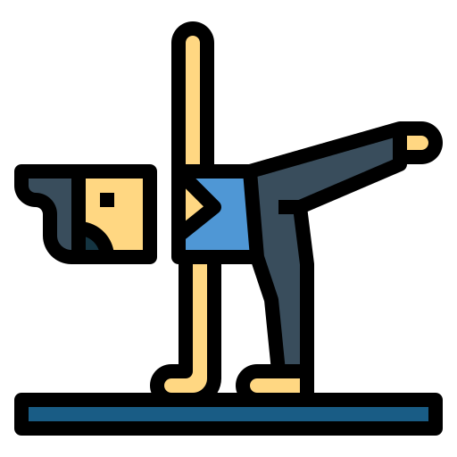 Yoga pose Smalllikeart Lineal Color icon