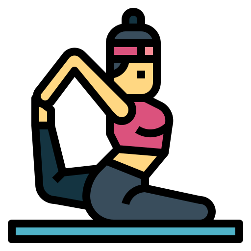 yoga-pose Smalllikeart Lineal Color icon