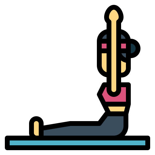 pose de yoga Smalllikeart Lineal Color icono