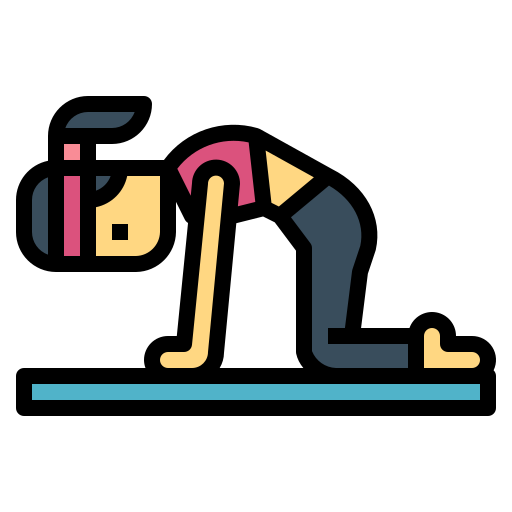 posa yoga Smalllikeart Lineal Color icona