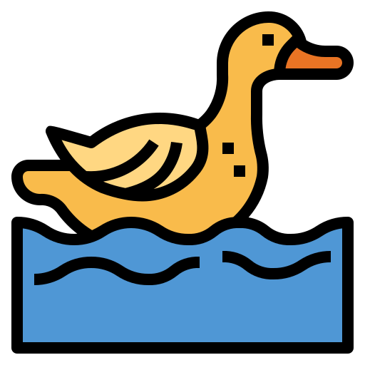 Duck Smalllikeart Lineal Color icon