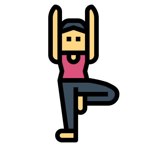 pose de yoga Smalllikeart Lineal Color icono