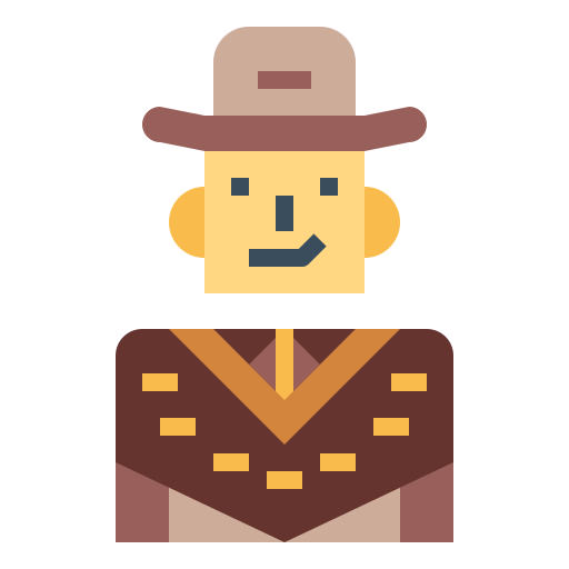 Cowboy Smalllikeart Flat icon
