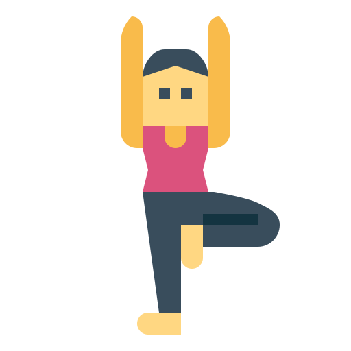 posa yoga Smalllikeart Flat icona