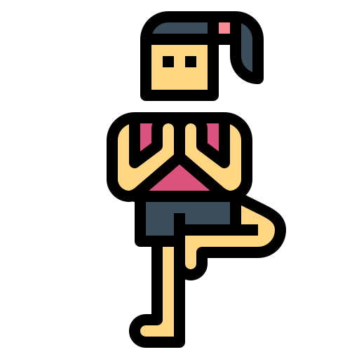 yoga-pose Smalllikeart Lineal Color icon