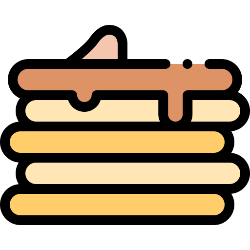 パンケーキ Detailed Rounded Lineal color icon