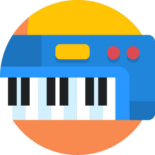 piano Detailed Flat Circular Flat icoon