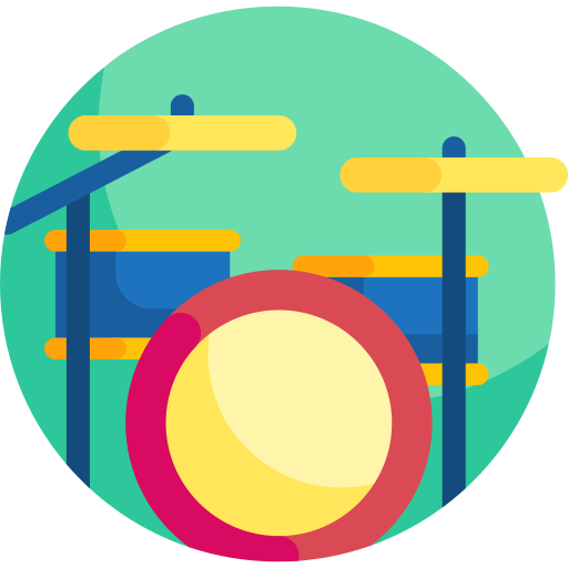 zestaw perkusyjny Detailed Flat Circular Flat ikona
