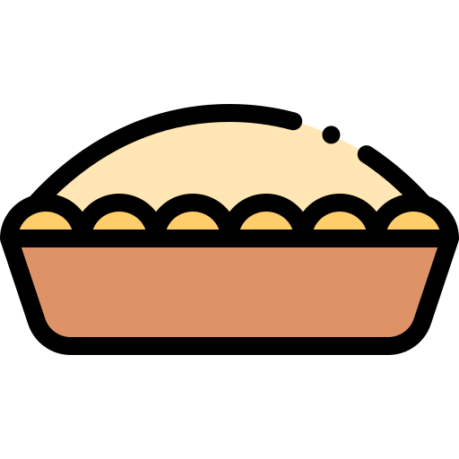 Apple pie Detailed Rounded Lineal color icon
