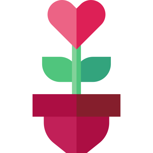 Растение любви Basic Straight Flat иконка