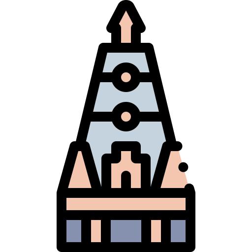 Mahabodhi Detailed Rounded Lineal color icon