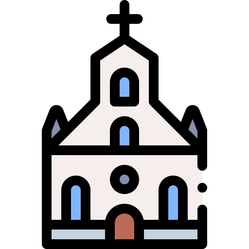 Temple Detailed Rounded Lineal color icon