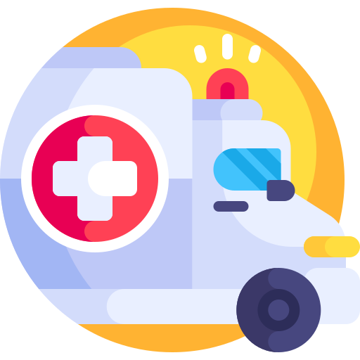 ambulancia Detailed Flat Circular Flat icono