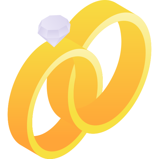 anillo de compromiso Gradient Isometric Gradient icono
