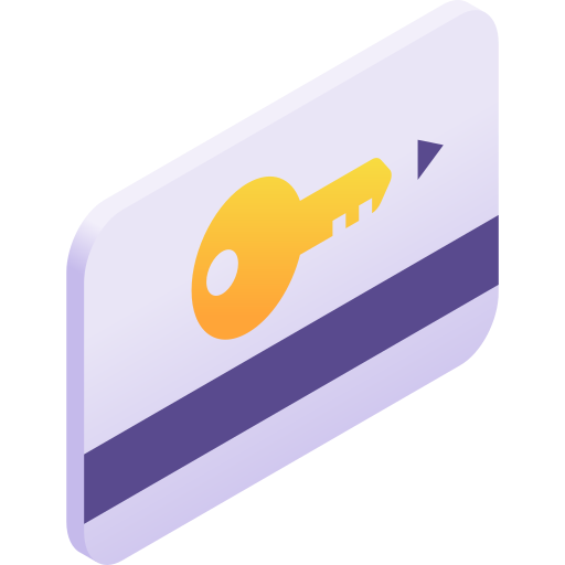 sleutelkaart Gradient Isometric Gradient icoon
