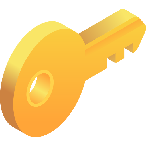 sleutel Gradient Isometric Gradient icoon