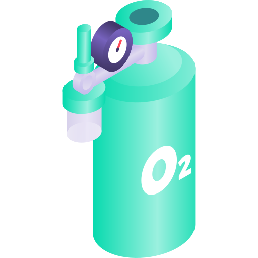 酸素タンク Gradient Isometric Gradient icon