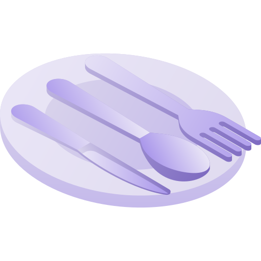 Cutlery Gradient Isometric Gradient icon