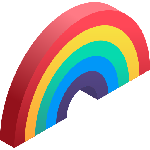 Rainbow Gradient Isometric Gradient icon