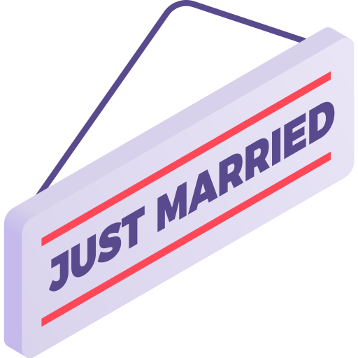 Just married Gradient Isometric Gradient icon