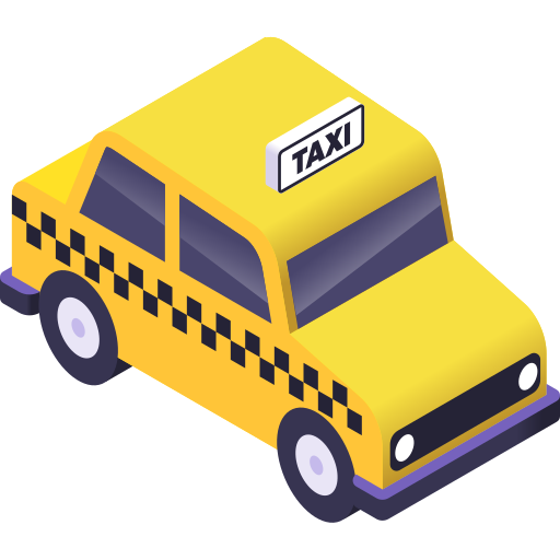 taxi Gradient Isometric Gradient icon