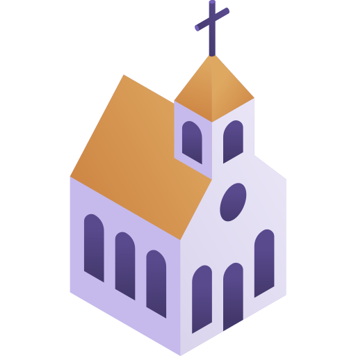 Church Gradient Isometric Gradient icon