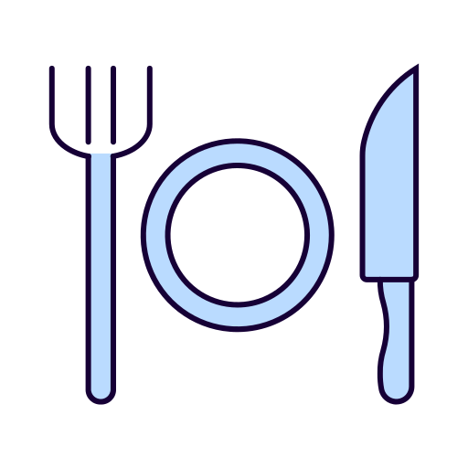 cuillère et fourchette Generic Blue Icône