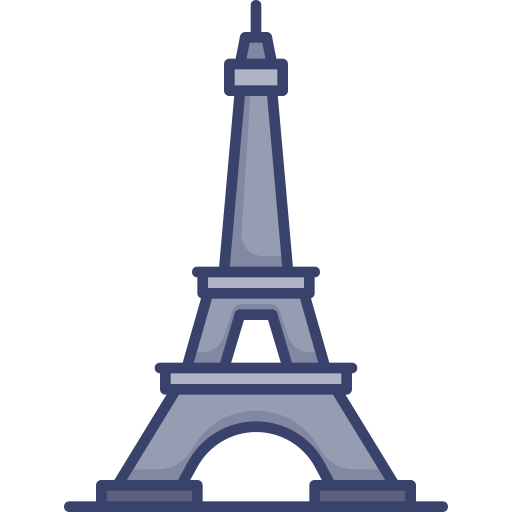 torre eiffel Roundicons Premium Lineal Color icono