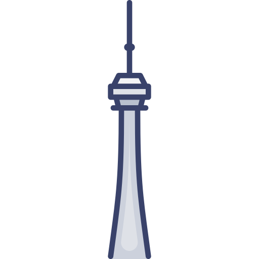 wieża cn Roundicons Premium Lineal Color ikona