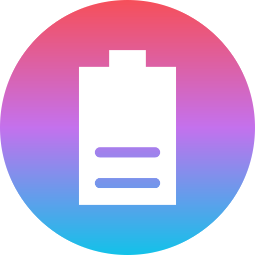 halbe batterie Generic Flat Gradient icon