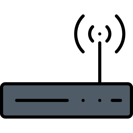 Беспроводной маршрутизатор Generic Outline Color иконка