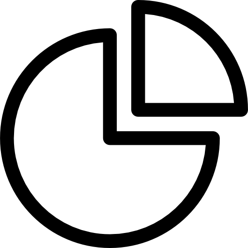 gráfico circular Prosymbols Lineal icono