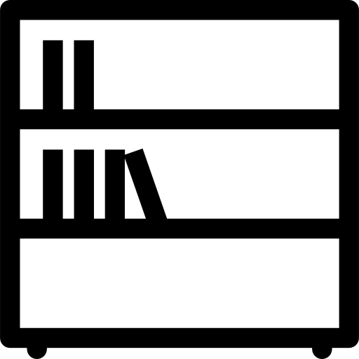 boekenplank Prosymbols Lineal icoon