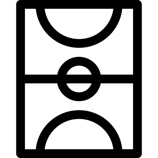 terrain de basketball Prosymbols Lineal Icône