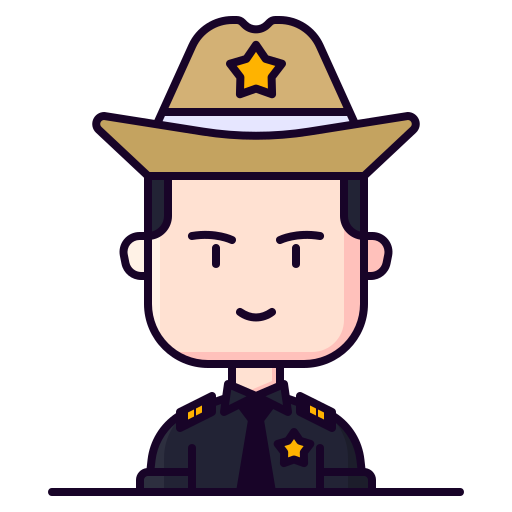 sheriff Generic Outline Color icoon